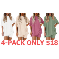 4-Pack (White,Beige,Pink,Bean Green)