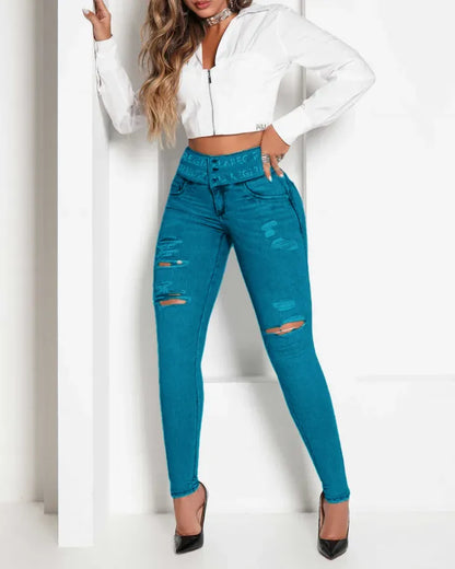 Flexy Fit - High Waist Stretch Jeans Lift the Buttocks