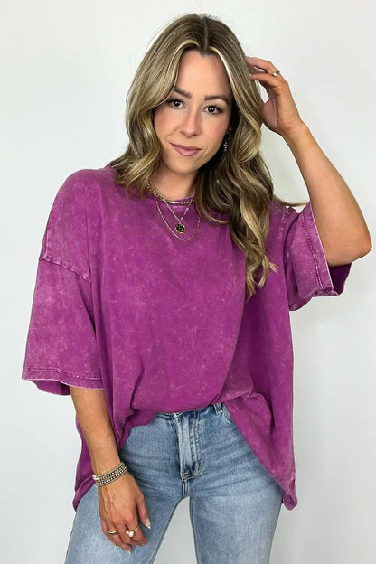 Weekend Awaits Mineral Wash Oversized Top - BACK IN STOCK