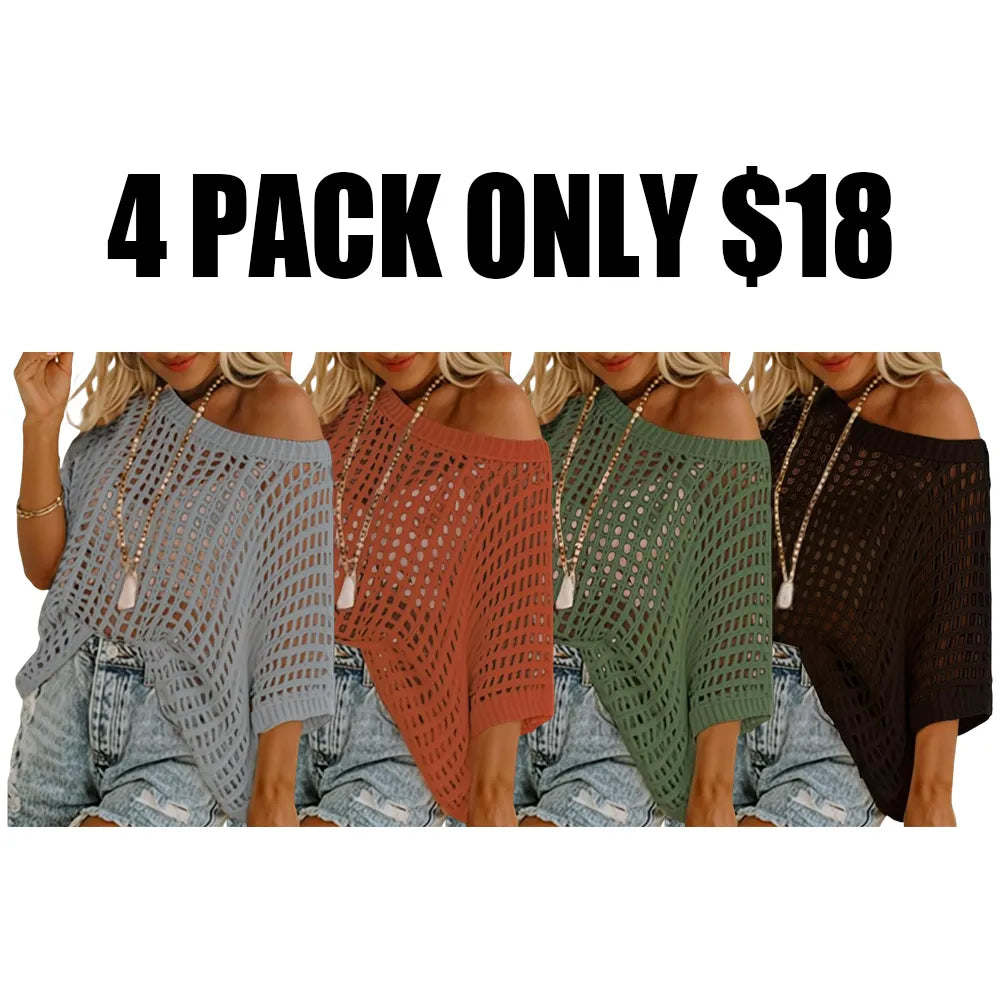 Women'S Summer Round Neck Short Sleeve Sweater