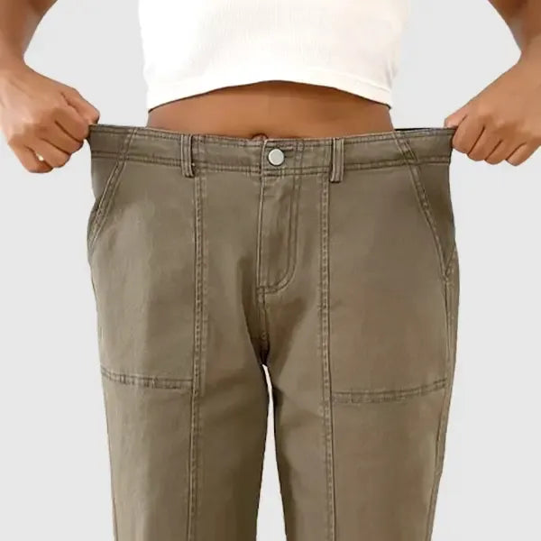 High Stretch 26.4" Inseam Baby Barrel Fit Deep Pockets Pants