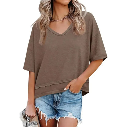 Womens Summer V Neck T Shirts