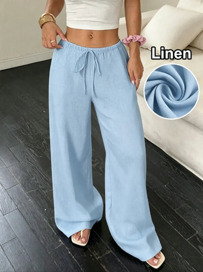 Women's Linen Wide Leg Pants