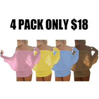 4 pack A for $18 (4 different colors)