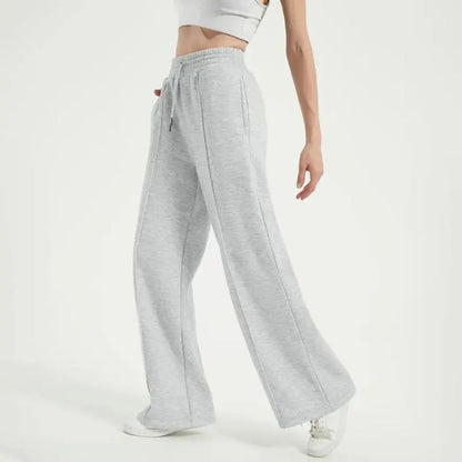 Women's Wide Leg Sweatpants Casual Loose Solid Color Pants