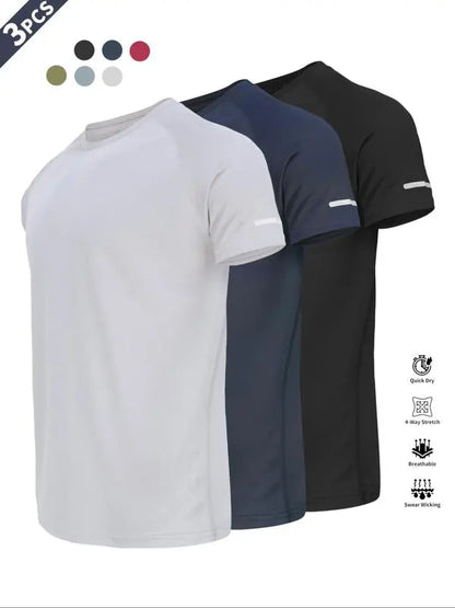 Men's Reflective Breathable Gym Quick Tee