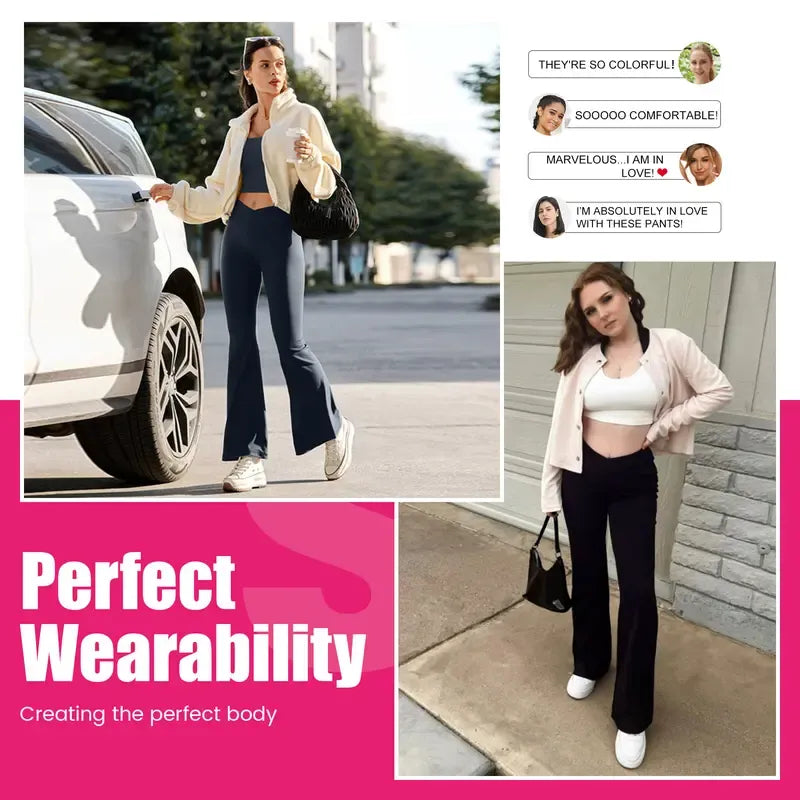 Women's High Waisted Flare Leggings