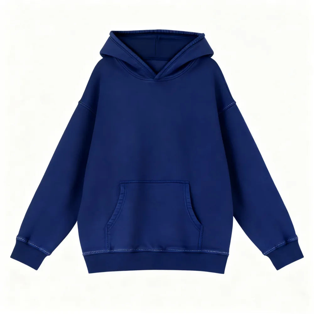 Unisex Casual Oversized Acid Wash Tops Hoodie Pullover
