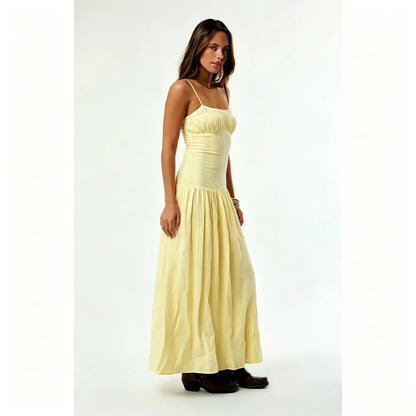 Your Favorite Women's Ava Linen Bustier Maxi Dress