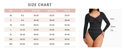 Women's Seamless Sculpt Long Sleeve Thong Comfortable Bodysuit for