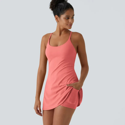 Softlyzero Plush Backless Active Dress-Easy Peezy