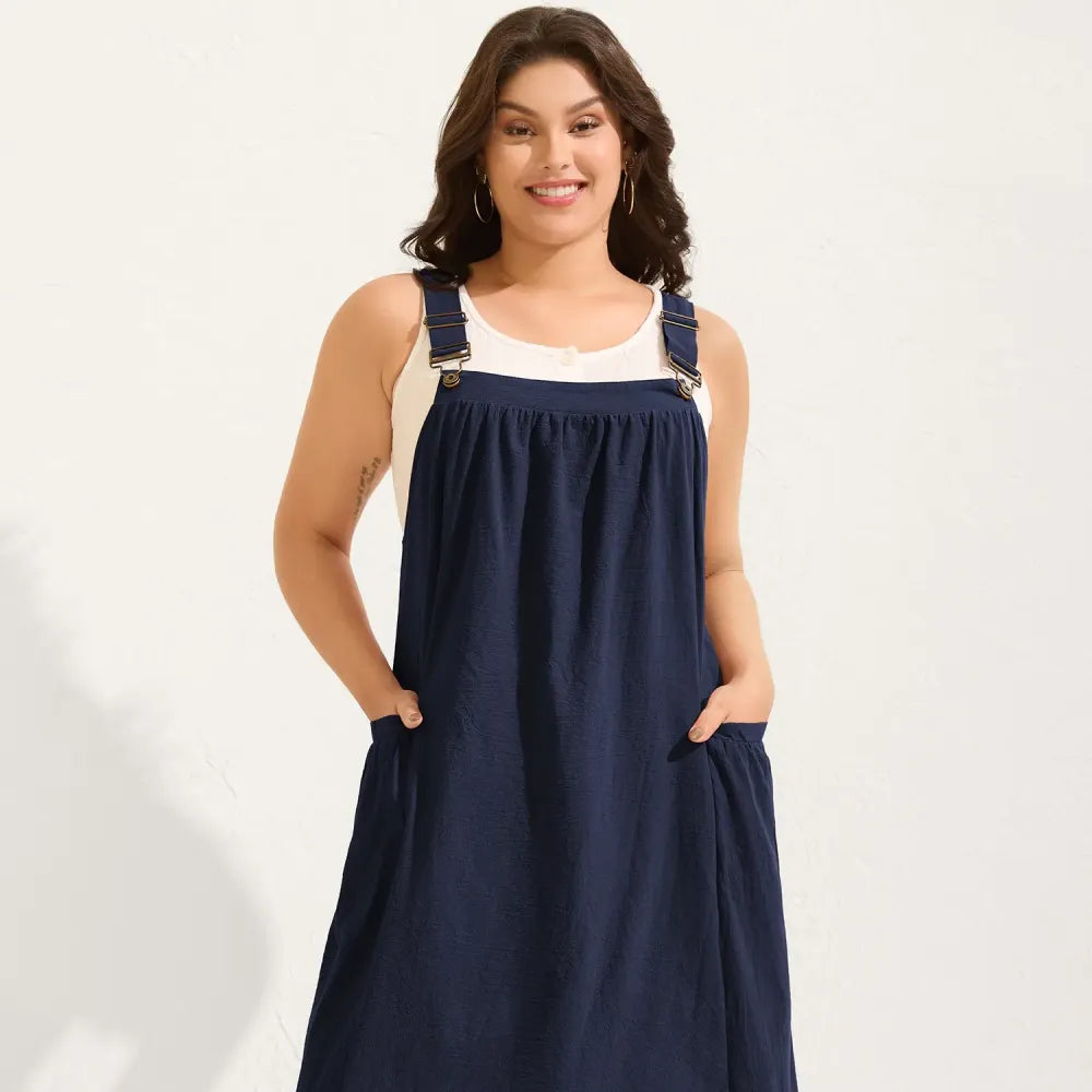 Cotton Pinafore Overall Dress