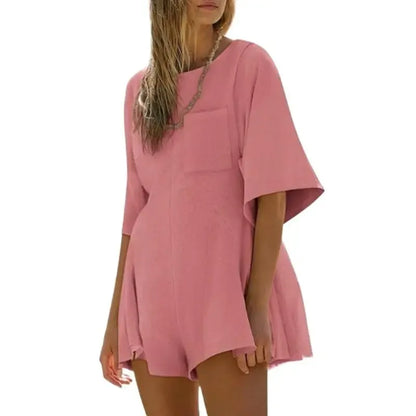 Summer Casual Loose Jumpsuits with Pocket