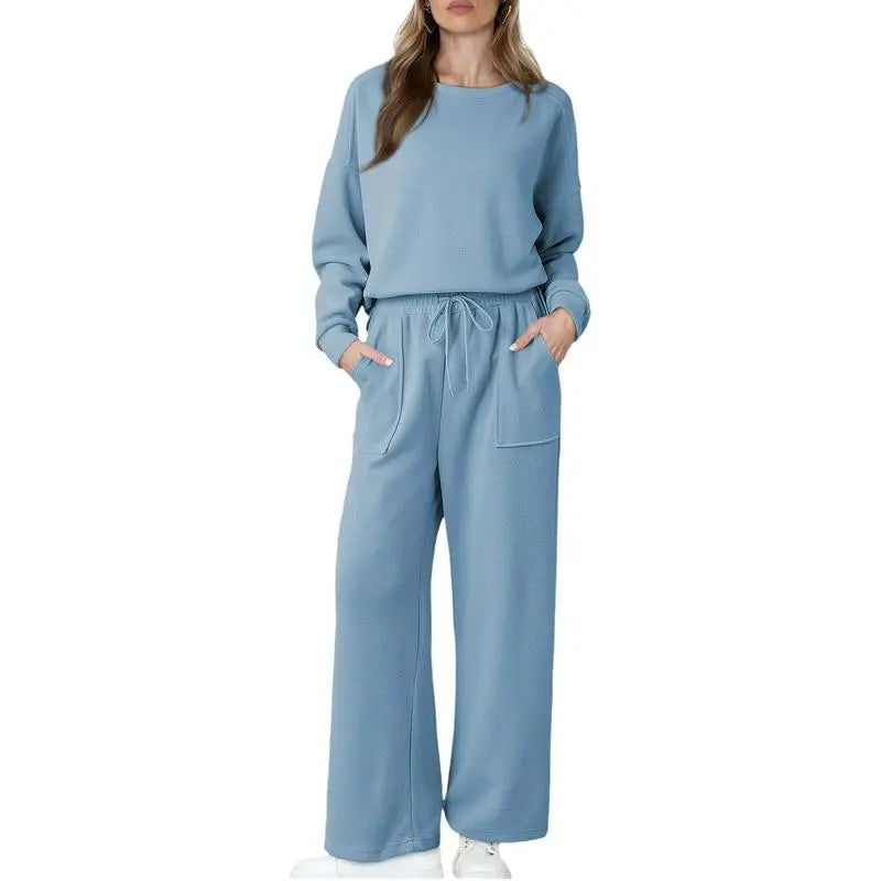 Women's Cotton 2 Piece Outfits Sweatsuit Casual