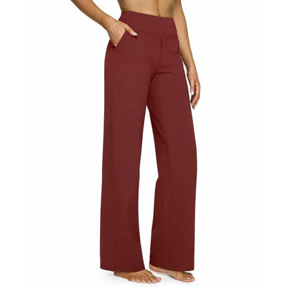 Women's 8-Piece Set Wide-Leg Pants with Pockets