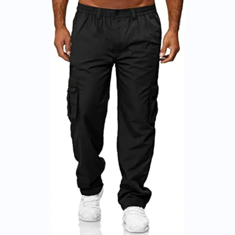 Men's Loose Solid Pocket Cargo Pants