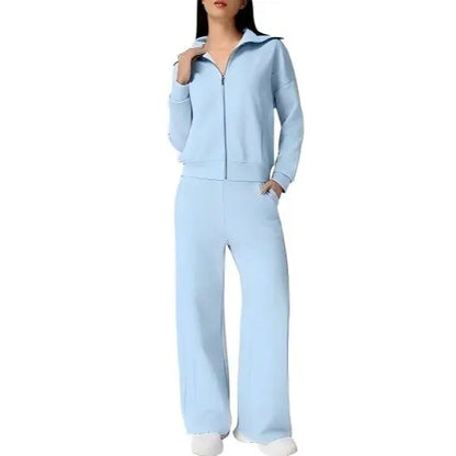 Women's Cotton 2 Piece Outfits Lapel