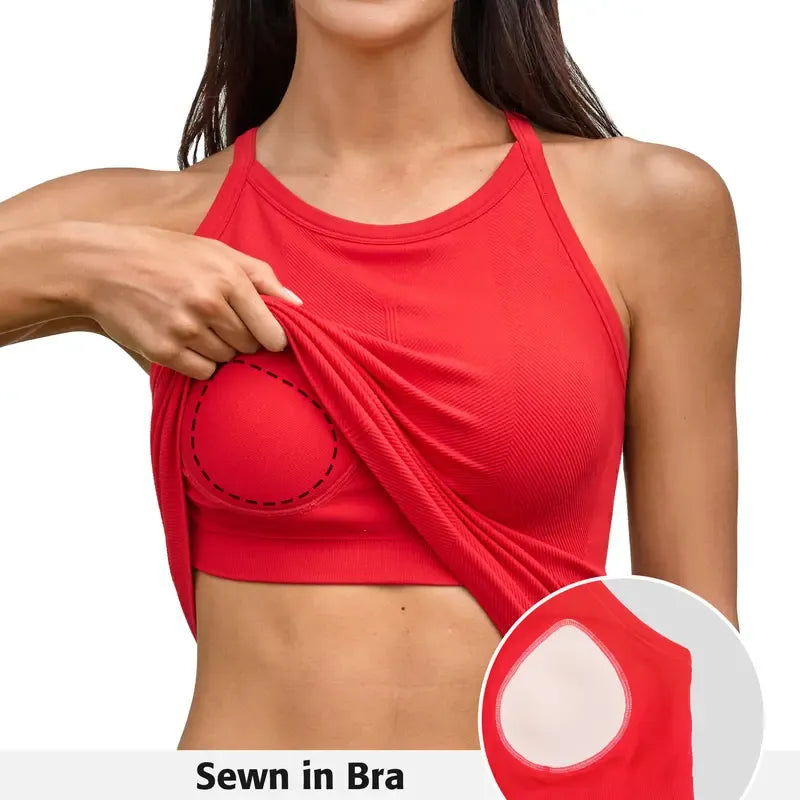 Women'S Sports Vest With Built-In Bra