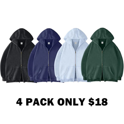 Men´s Hoodies Unisex Oversized Zip-Up Hoodie