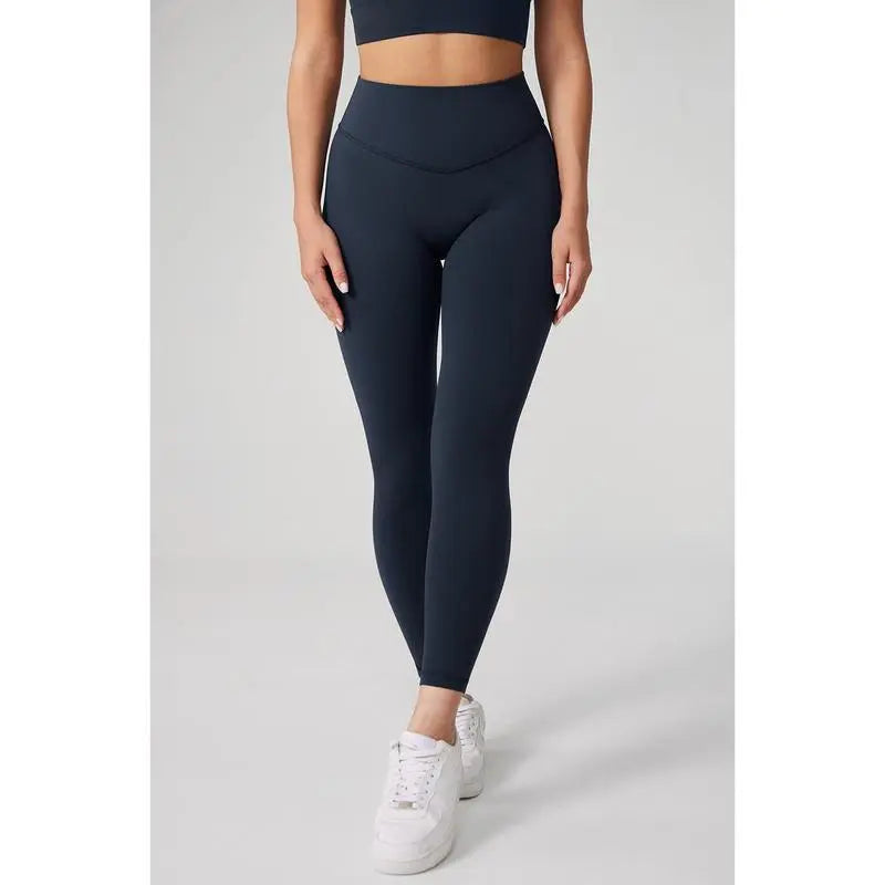 Women's 8-Piece Set High-Waisted Seam Sports Leggings