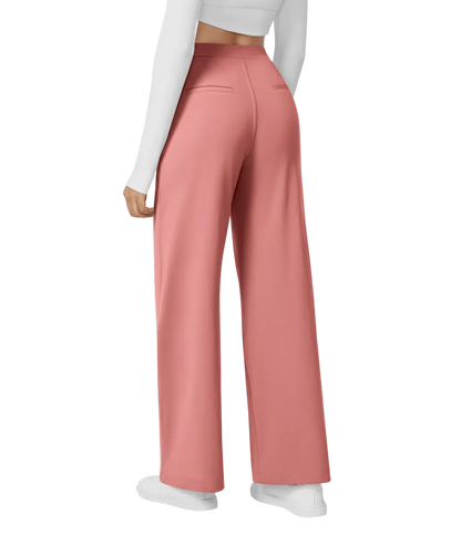 High Waisted Pocket Straight Leg Work Pants