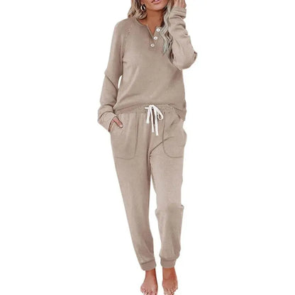 Two Piece Outfits for Women Lounge Sets Button Down Sweatshirt Sweatpants Sweatsuits Set