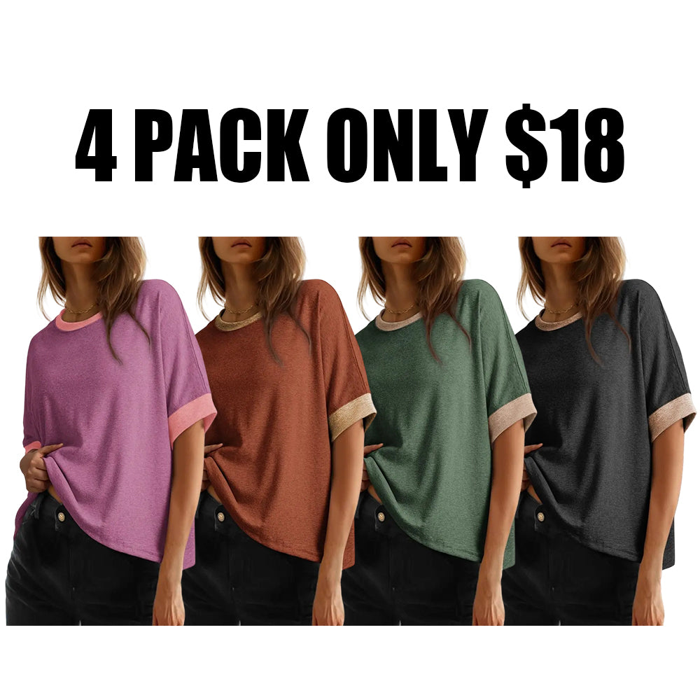 🔥Women'S Tops For Women 2026 Loose Oversized Basic Tee Comfortable Soft Fabric Flattering Fit