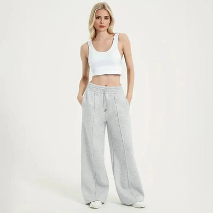 Women's Wide Leg Sweatpants Casual Loose Solid Color Pants