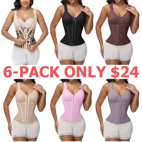 Women with Bra Tummy Control Girdle Workout Shapewear with Adjustable Shoulder Strap