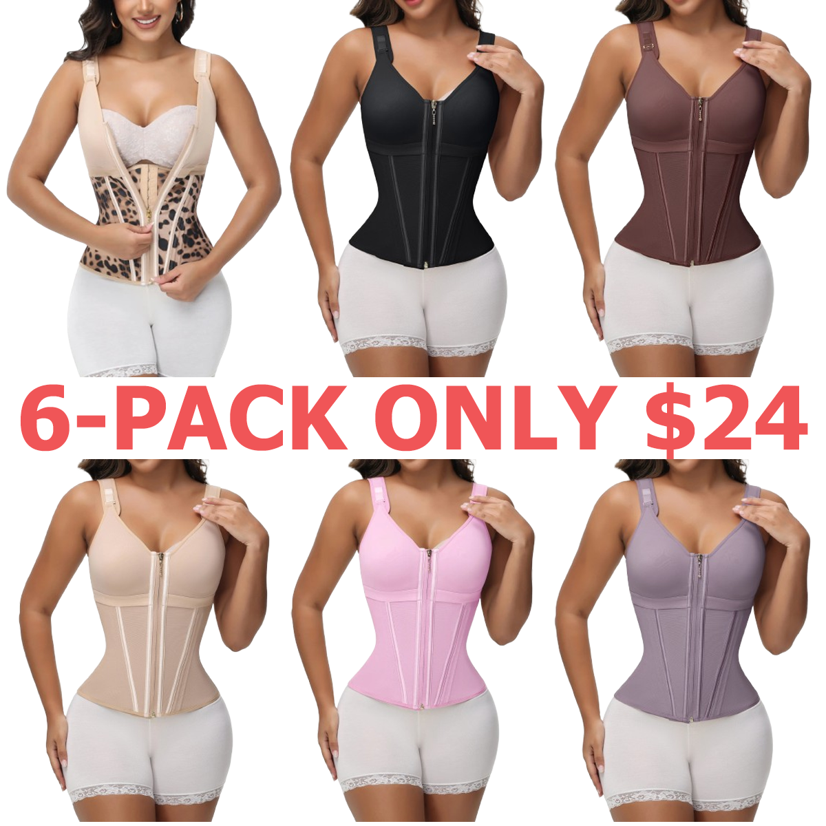 Women with Bra Tummy Control Girdle Workout Shapewear with Adjustable Shoulder Strap