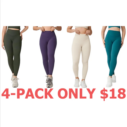 Women's 8-Piece Set High-Waisted Seam Sports Leggings