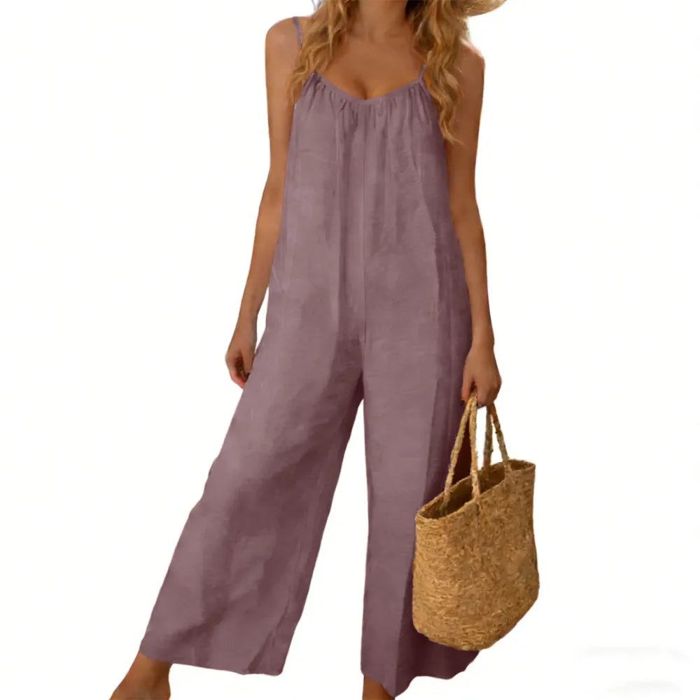 Women's Chic Basic Strappy Backless Spaghetti Strap Overalls