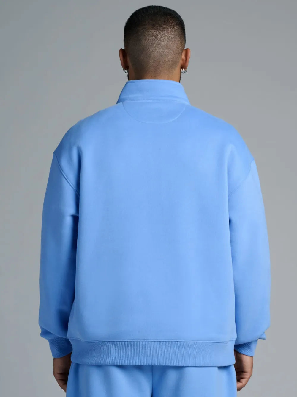 Basic quarter-zip turtleneck sweater set