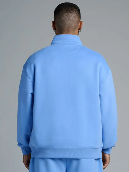 Basic quarter-zip turtleneck sweater set