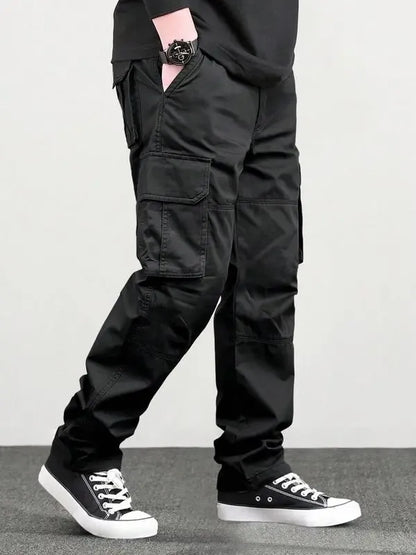 Men's Loose Solid Pocket Cargo Pants