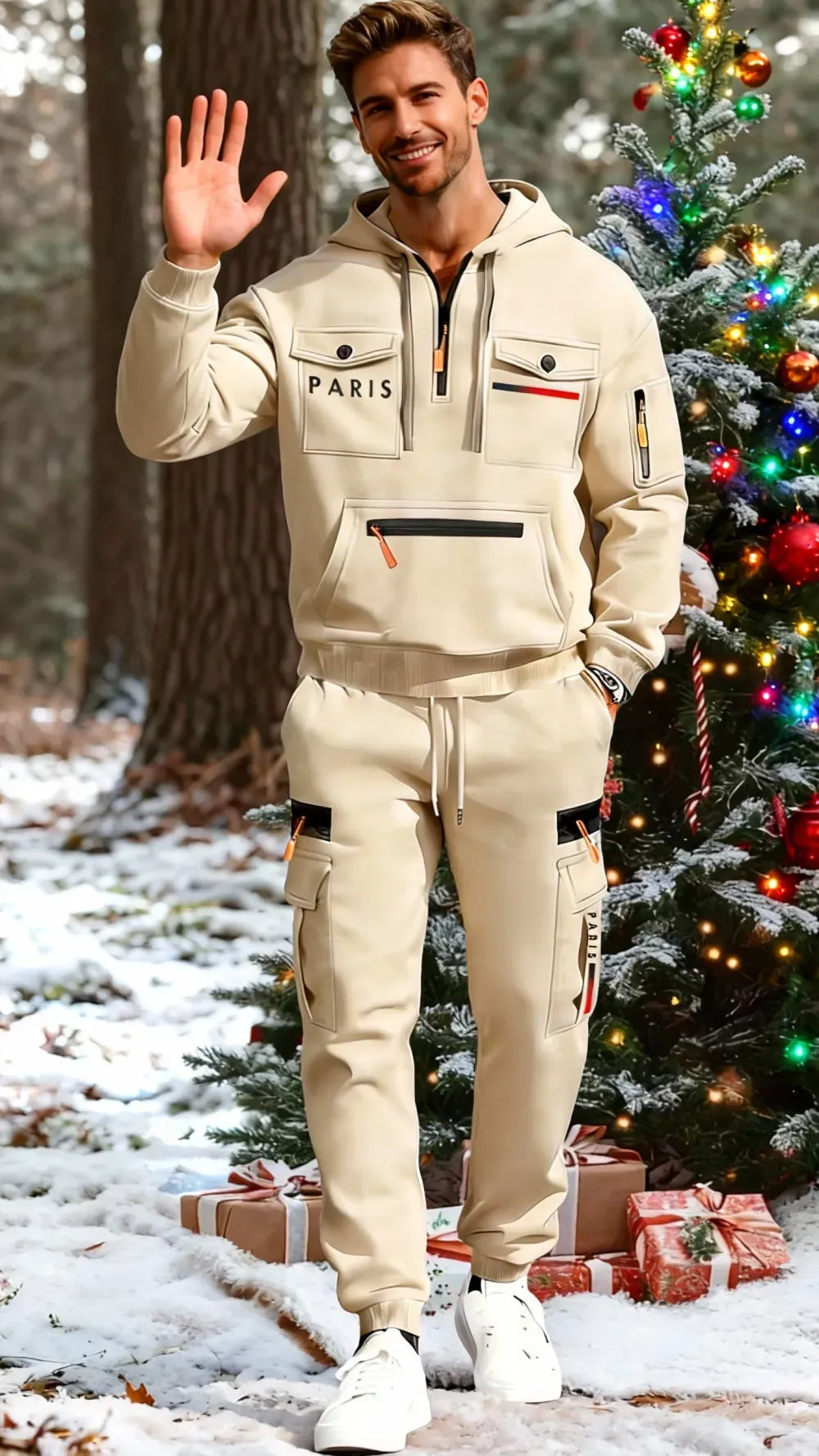 🔥Christmas sale! Men's autumn&winter hooded fashion sweatshirt with multiple pockets