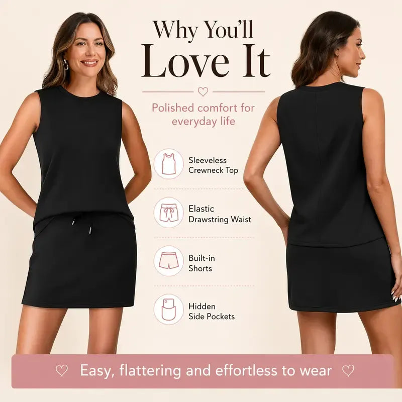Two Piece Tennis Skirt Sets
