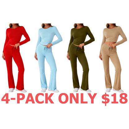 Women's Fall Casual Two-Piece Long-Sleeve Set
