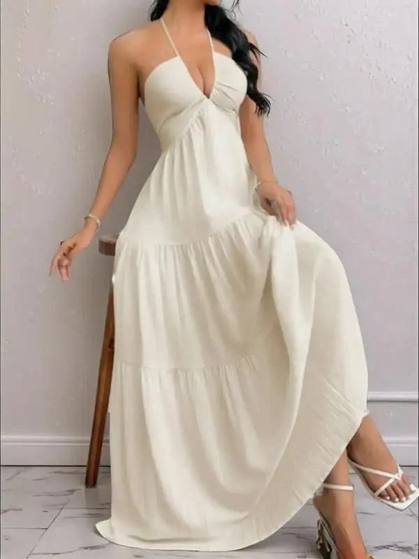 Women's Plain Dress, Summer Clothes Women, Casual Basic Loose Fit Sleeveless Dress for Beach Holiday Vacation