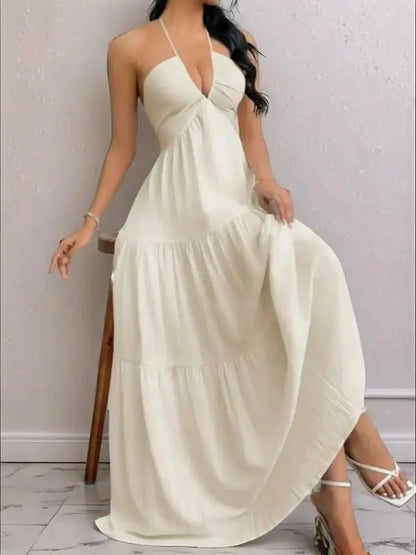 Women's Plain Dress, Summer Clothes Women, Casual Basic Loose Fit Sleeveless Dress for Beach Holiday Vacation