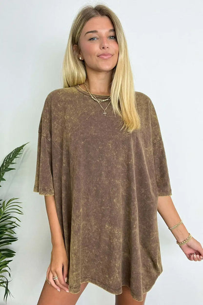 Weekend Awaits Mineral Wash Oversized Top - BACK IN STOCK