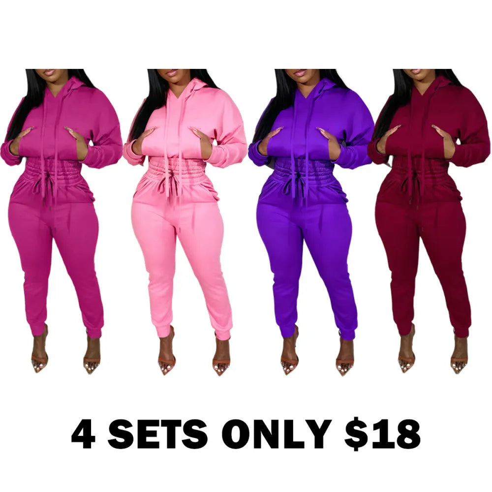 2 Piece Outfits Lounge Hoodie
