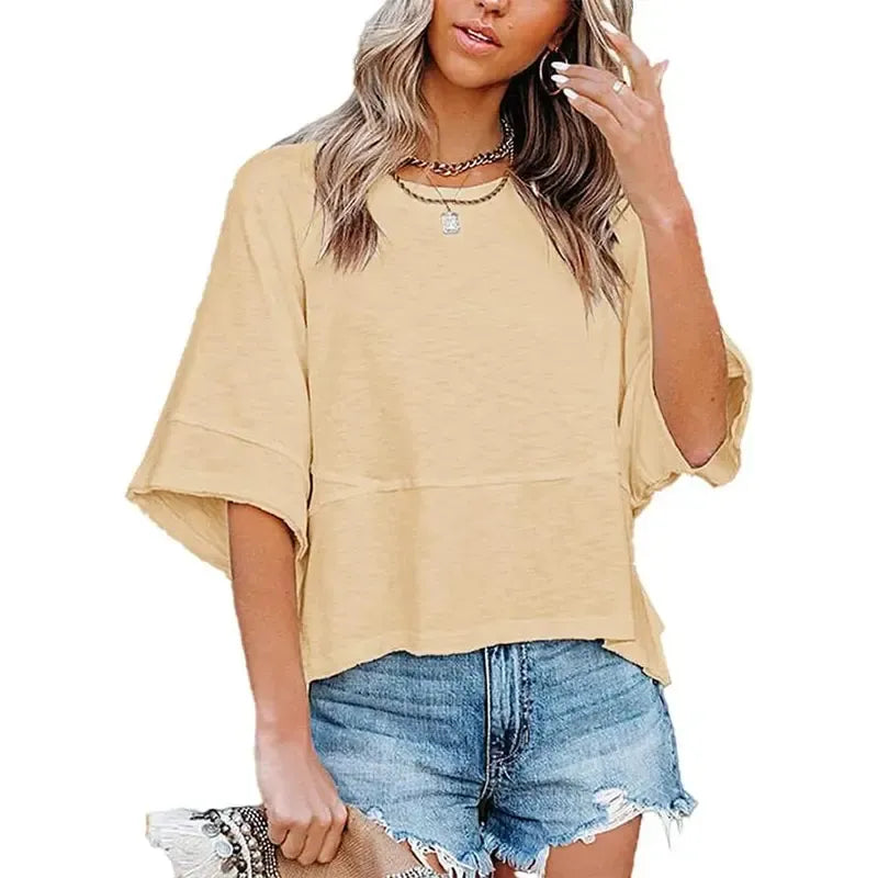 Women's Casual Batwing Half Sleeve T-Shirts