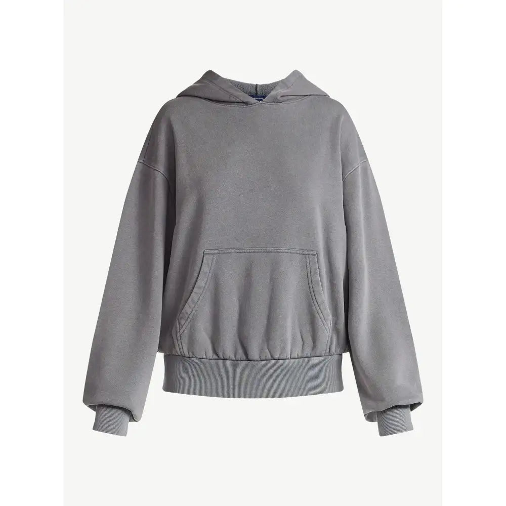 Mineral Washed Oversized Cropped Hoodie + Wide Leg Cargo Sweatpants