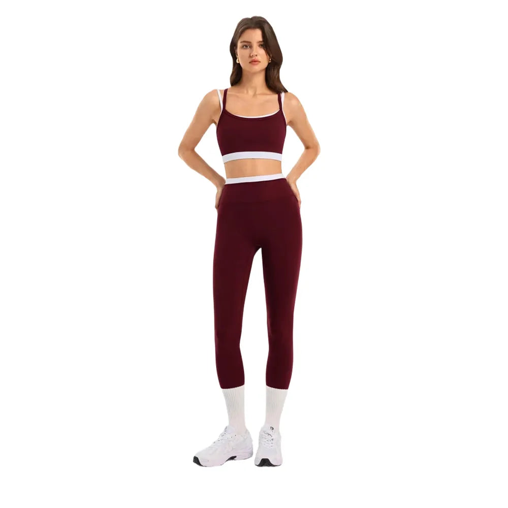 Seamless Leggings & Sports Bra Set with Padded