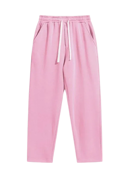Men's Regular Fit Solid Drawstring Waist Sweatpants
