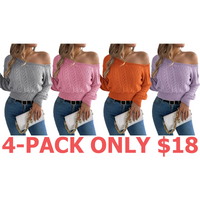 4-Pack (Grey,Pink,Orange,Mauve Purple)