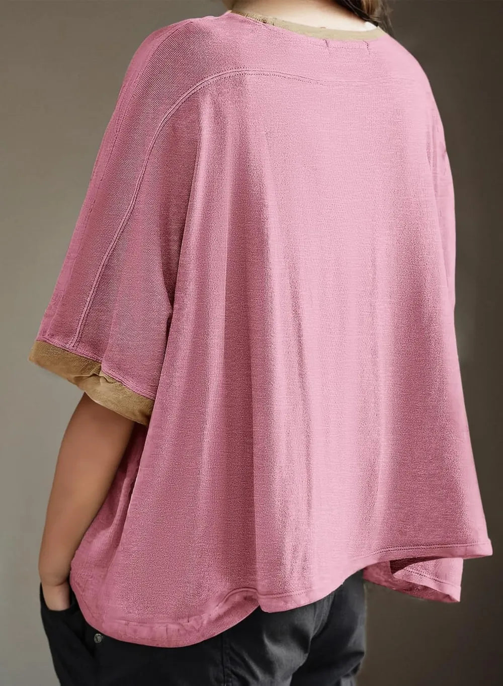 Dokotoo Summer Shirts 2025 Womens Solid T Shirts for Women Loose Oversized Tops Basic Tee
