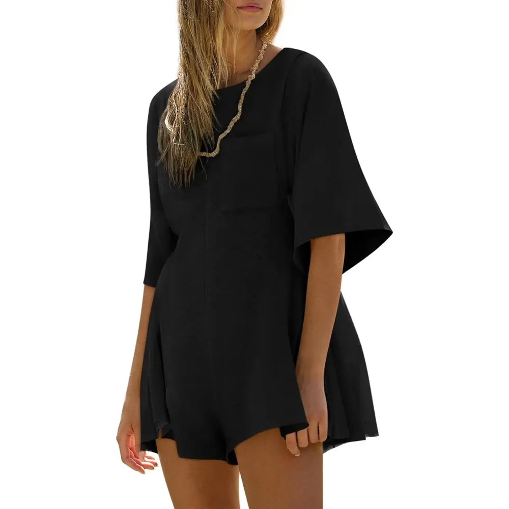 Summer Casual Loose Jumpsuits with Pocket
