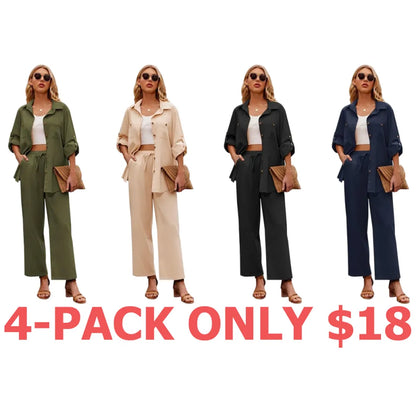 Women 2 Piece Linen Sets